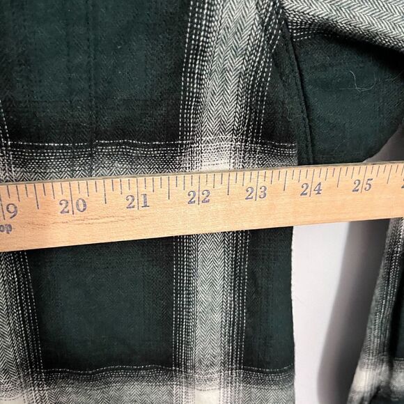 Red Head Men's Plaid Shirt Jacket Shacket Size L Fleece Lined Green - Picture 5 of 8
